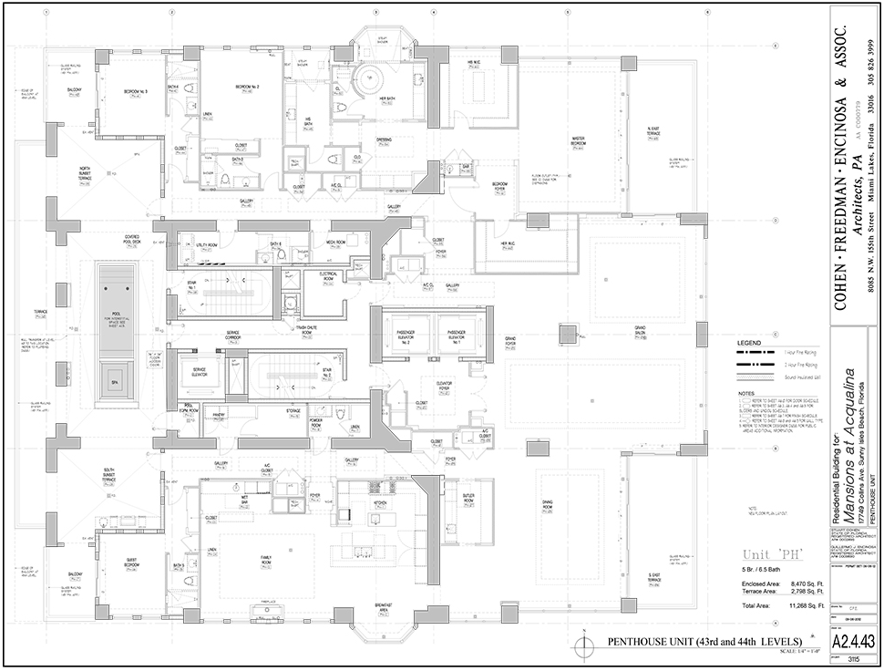 Penthouse Floorplan - Mansions at Acqualina